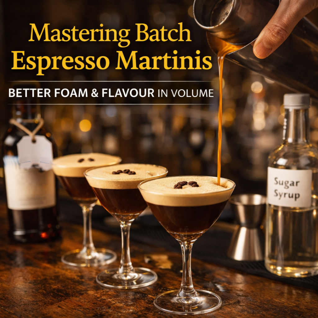 Mastering Pre Batch Espresso Martinis | Foam, Coffee Liqueur & Sugar Balance
