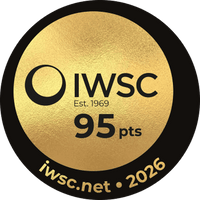 Gold medal with IWSC logo and '95 pts' rating from 2026 coffee liqueur. Norse Code Hel above