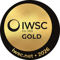 Gold and black IWSC award badge for 2026 Norse Code Coffee Liqueur