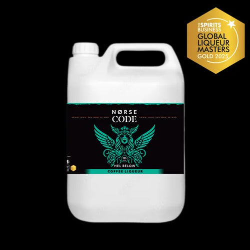 NORSE CODE HEL BELOW 4.9L Yorkshire Coffee Liqueur, 16% ABV, award-winning.
