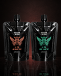 Coffee Spirit Co NORSE CODE Discover Pack with 100ml Hel Above and Hel Below coffee liqueur tasting bottles and included £8 voucher.