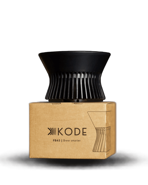 BREW SMARTER. A BETTER CUP BY DESIGN.

The KODE FB45 is a precision-designed filter coffee basket developed to improve water flow, extraction consistency and clarity in the cup.
