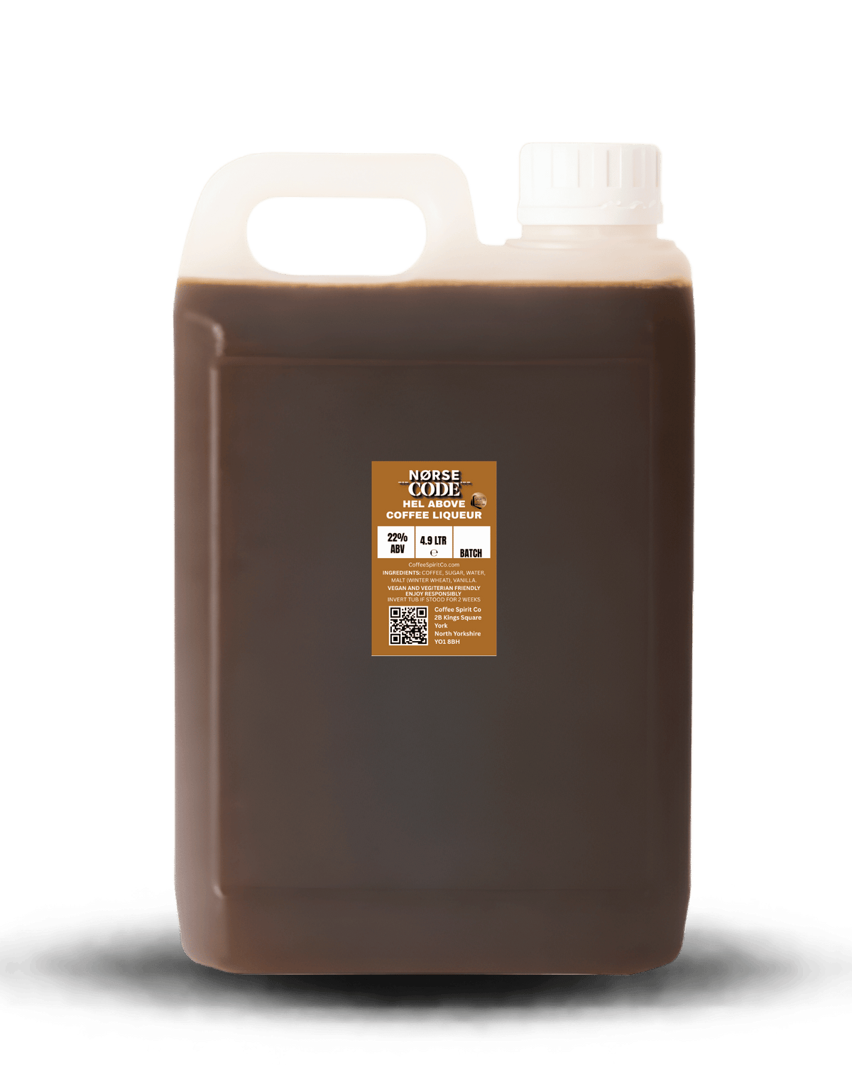 The same NORSE CODE Hel Above, now in a 4.9L trade format.

Precision filter brewed using real speciality coffee, with controlled temperature, water flow and extraction to reveal the coffee's full flavour and character.