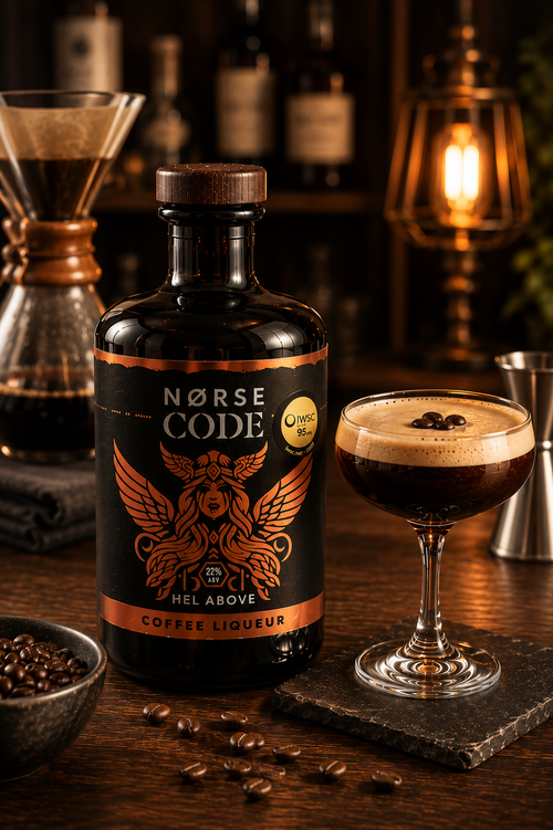 Hel above with espresso martini