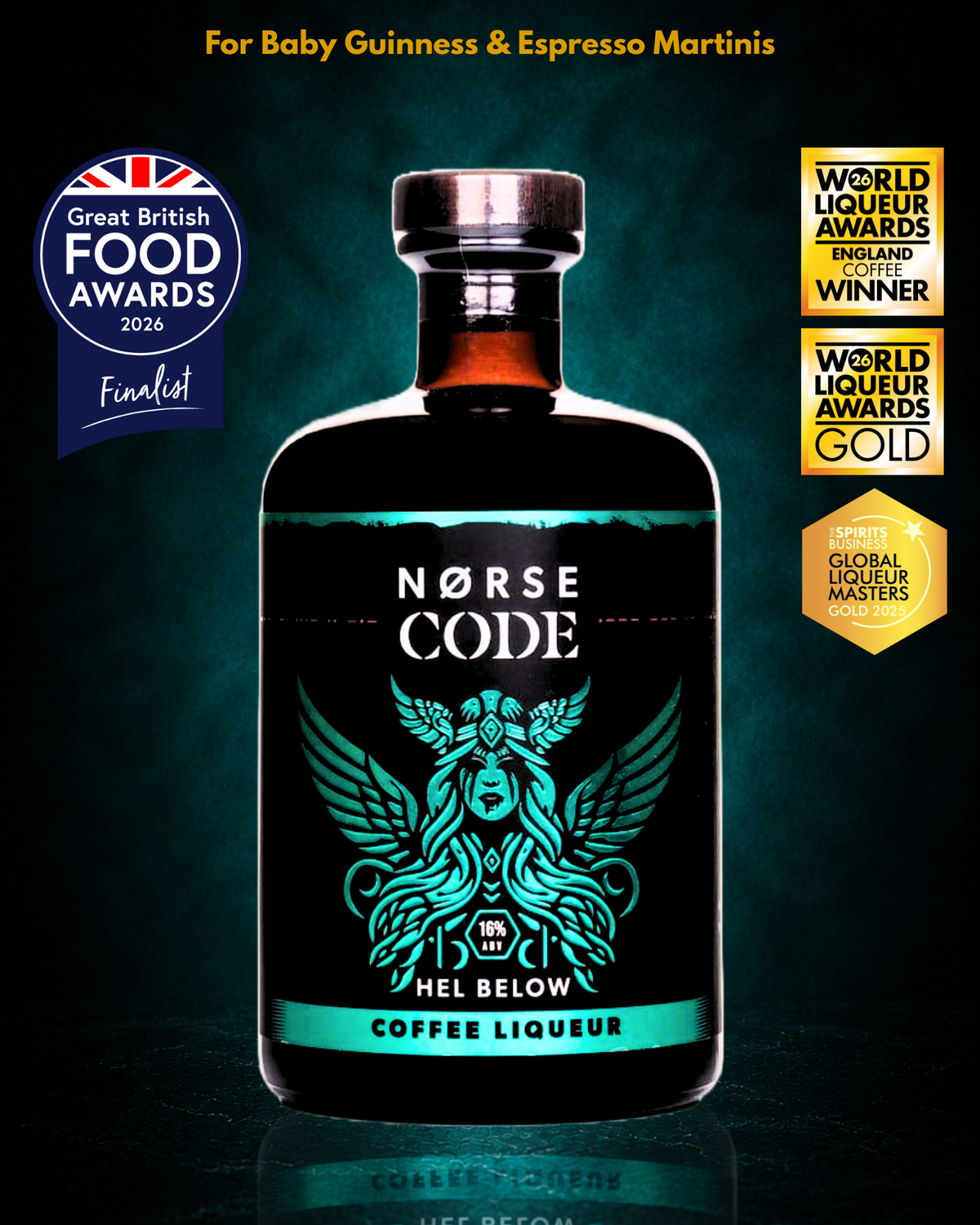 Norse Code Hel Below coffee liqueur, England’s best coffee liqueur at the World Liqueur Awards 2026
